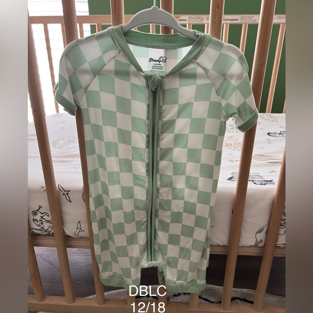 Dream big little co checkered bamboo shorty